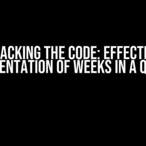 Cracking the Code: Effective Representation of Weeks in a Quarter